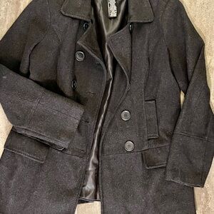 Outer Edge Dark Gray Pea Coat